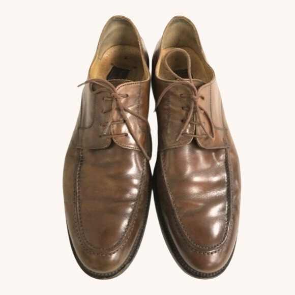 Mercanti Fiorentini Brown‎ Leather Mens Dress Shoes Size 11.5 Made in Italy